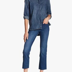 NYDJ Marilyn Straight Lift & Tuck Technology Raw Hem High Rise Jeans NWT Size 14